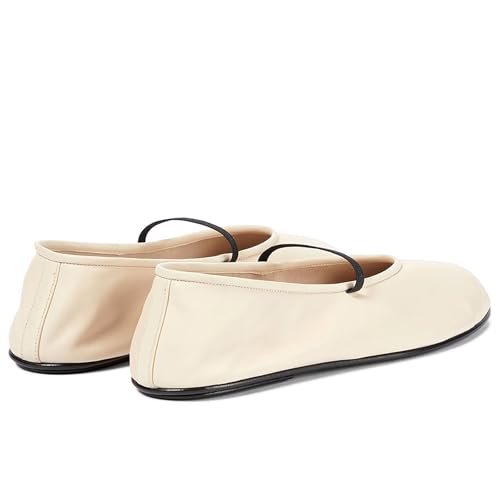 Women's Solid Ballet Flats Fashion Round Toe Slip On Office Shoes Pumps Comfortable Casual Elastic Ankle Strap Work Office Daily Party Leather Flats Shoes2