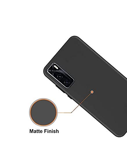 Image of Mobile Back Cover Case for Vivo V20SE (Silicone Case|CameraProtection|Black SC1510)