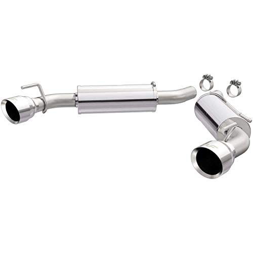 MagnaFlow Axle-Back Performance Exhaust System 19332 - Competition Series, Stainless Steel 2.5in Main Piping, Dual Split Rear Exit, Polished Finish 4.5in Exhaust Tip - Camaro Performance Exhaust Kit