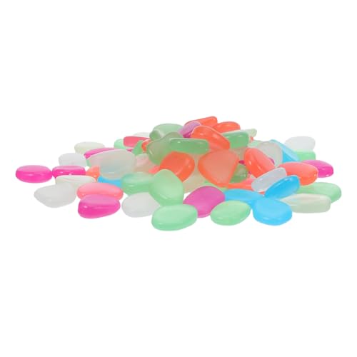 Galets phosphorescents multicolores lot de 200 pierres lumineuses déco
