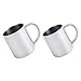 Yardwe 2 Sztuk Kubki Ze Stali Nierdzewnej 220Ml Metalowa Kubek Kubek Kubek Kubek Izolowany Kubki Z Uchwytami Trzymaj Napoje Hot Lub Cold Wedding Home Materiały