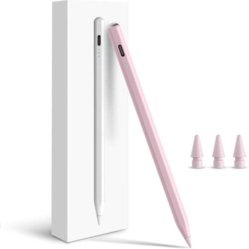 Image of Pencil for Apple iPad A16 10th Generation, Fast Charge Stylus Pen for 2026-2018 iPad A16 /11-6th Gen, Air 11 /13 M4 /M3 /M2 /5th-3rd, Pro 13 /11 /M4 /12.9 inch, Mini A17 Pro /6 /5th Palm Rejection Tilt Sensitivity