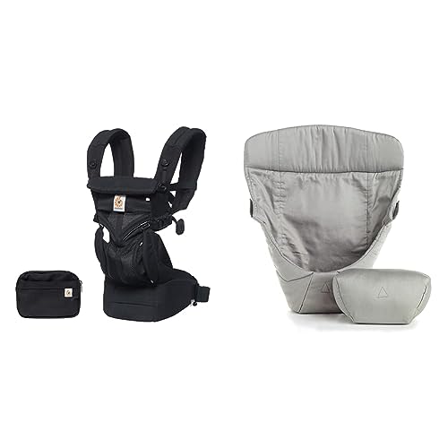 Ergobaby Baby Carrier Omni 360 Cool Air Mesh, 4-Positions for NB to Toddler (0-3 yrs), Onyx Black &...