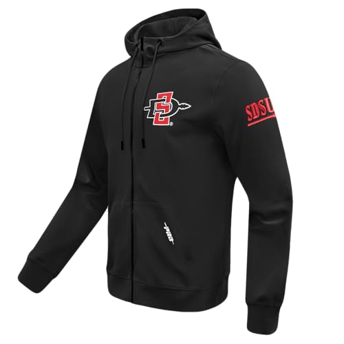 Image of Pro Standard Mens College Classic Chenille Cotton Double Knit Full Zip Hoodie