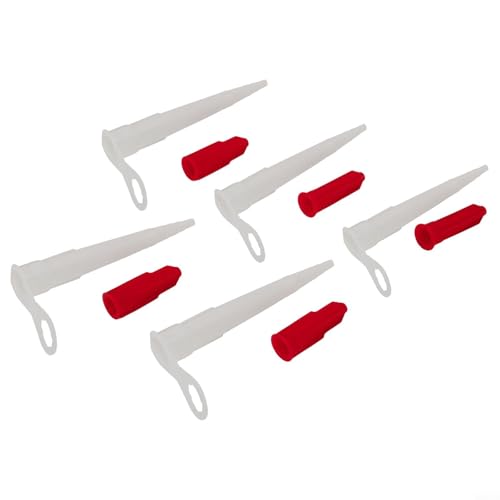 Set 5 Puntas para Silicone Caulking y Tapas Rojas miniatura 1