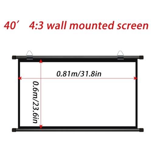 Pantalla Manual Para Proyector 40" 4:3/16:9 miniatura 7