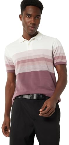 Image of Max Men's Half Sleeves Regular Fit Striped Polo T-Shirt