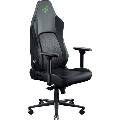 Iskur V2 NewGen - Sedia ergonomica da gaming con comfort traspirante Pelle EPU di 2a gen con tecnologia CoolTouch - supporto lombare HyperFlex - delle spalle e base del sedile ampie | Verde