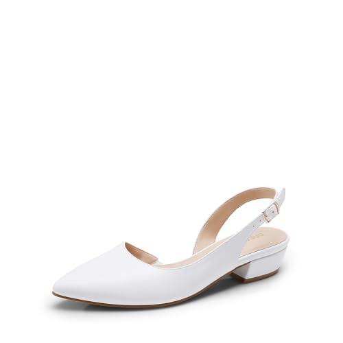 Escarpins à bout fermé blancs pointure 39.5 Dream Pairs pour mariages et soirées d'été chic