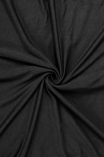 Guosurelly Womens Elegant Fall Long Sleeve Tie-Belt Modest Midi Work Casual Dress Knee Length with Pockets Fashion(Black,Large)