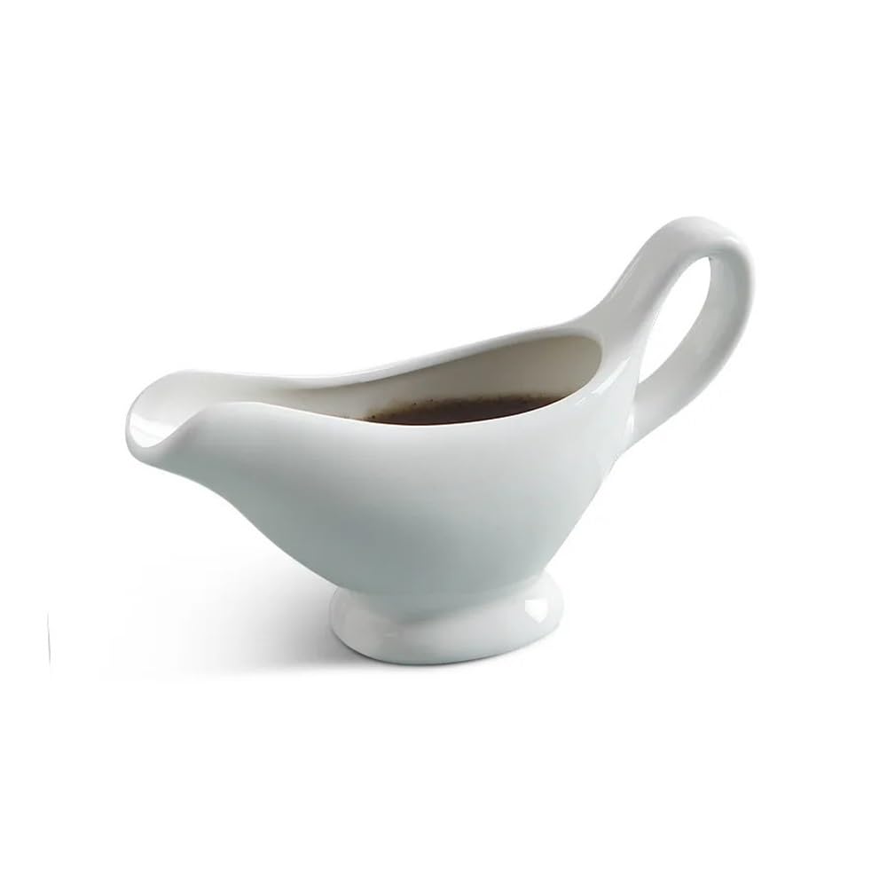 Saucières récipient de table style bateau en céramique fine avec assiette