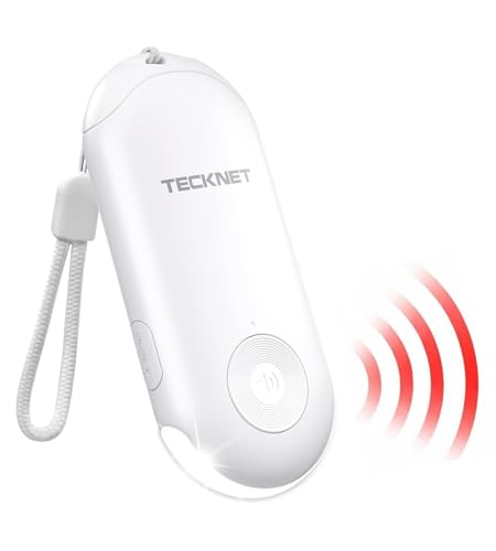 TECKNET Personal Safety Alarm, Rechargeable Personal Alarms for Women, 130dB Extra Loud Siren & Strobe Light Travel Safe Self Defense Alarm, Gift for Women, College Girls, Teenagers, Seniors(White)