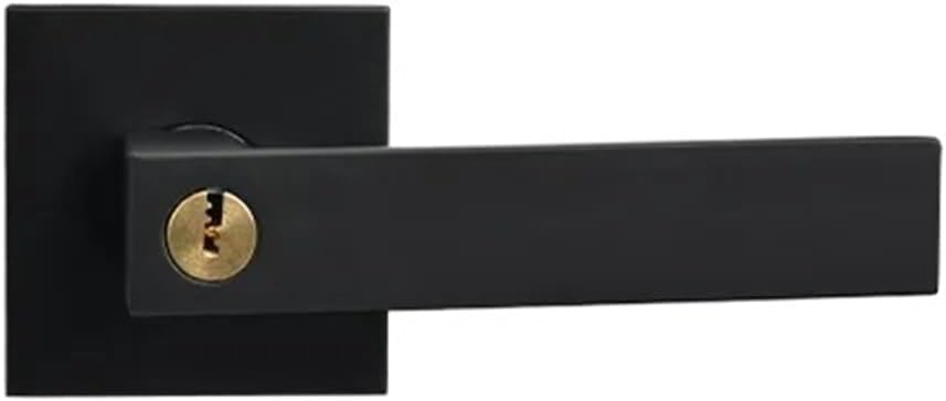 Square Door Handle Lock Interior Bedroom Room Bathroom Hardware Accessories 1Pcs(1)