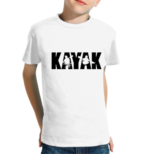 the Fan Tee Camiseta Infantil de Niño Niña Deportes Kayak Transportar para Lago, Mar y Río, Remo, Deportivos, Aventura, Adrenalina, Kanoa, Piragua 002 12 años