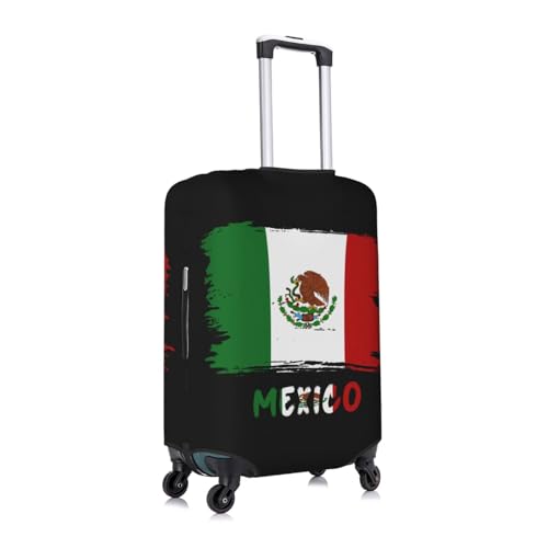 Mexico Mexican Mex Flag Travel Luggage Cover Washable Suitcase Case Suitcase Protector Fit Luggage Cover Medium3