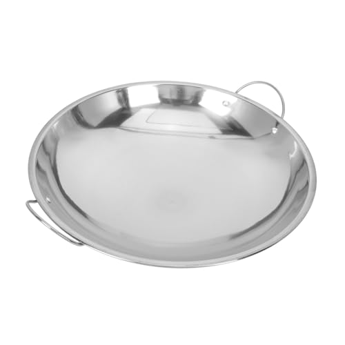 LAPYAPPE Sartén Inoxidable para Cocina Olla de Doble Oreja Utensilio de Cocina Portátil para Fiestas Reuniones Familiares 1
