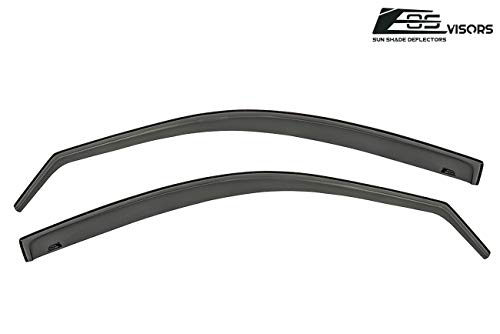 For 2008-2012 Honda Accord 2Dr Coupe | Eos Visors In-Channel Style Smoked Tinted Jdm Side Window Vent Visors Rain Guard Deflectors #TOP4