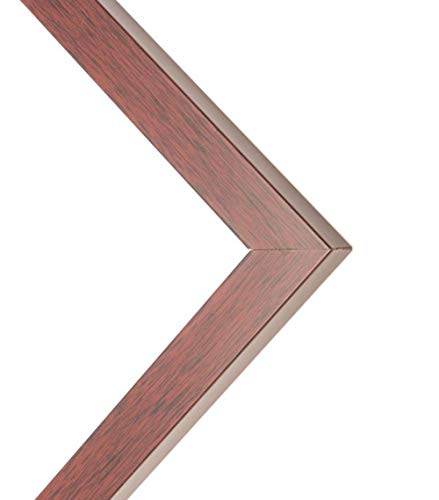 18X14 Frame Brown Mahogany Picture Frame - 100% Solid Wood Frame Kit Includes Uv Acrylic Shatter Guard Front, Acid Free Foam Backing Board, Hanging Hardware Wood Wall Frames For Family Photos - No Mat #TOP4