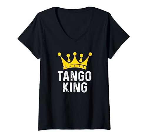 Tango King, ballerino di tango, regalo per ballerini da sala da ballo Maglietta con Collo a V
