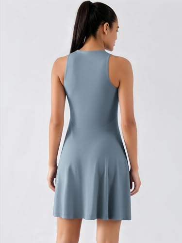 Image of ODODOS Casual Flare Tank Dress for Women Summer Sleeveless Sundress Mini Skater Dress