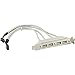 JacobsParts USB 2.0 4 Port Rear Panel Bracket to Dual 9-Pin Motherboard Header Cable