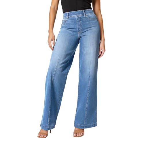 Générique Jean Femme Pantalon Jeans Pantalon Femme Casual à Jambe évasée et Haute en Denim...