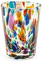 H&H Veneziano Set of 6 Glass Glasses, Multicoloured, cl 5, Made According to The Murano Masters Technique, Hand Made in Italy - Thumbnail 3