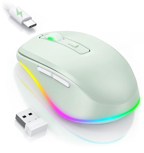 Peious Ratón Inalámbrico Jiggler Ratones Inalámbricos Led Con Motor De Mouse Integrado, Mouse Móvil Recargable Para Laptop Con Movimiento Aleatorio Indetectable Que Mantiene Las Computadoras Peious Ratón Inalámbrico Jiggler Ratones Inalámbricos Led Con Motor De Mouse Integrado, Mouse Móvil Recargable Para Laptop Con Movimiento Aleatorio Indetectable Que Mantiene Las Computadoras
