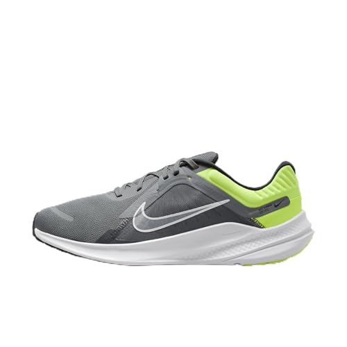 Nike Quest 5 Men's Road Running Shoes (DD0204-010, Smoke Grey/Volt/Black/White) Size 11.5