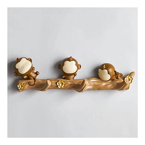 2 percheros en forma de mono, ganchos para abrigos de probador, tienda de ropa, decoración de pared, percheros para colgar en la pared (color: B)