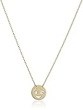 Amazon Collection 14k Yellow Gold Winking Emoji Necklace, Adjustable 16"-18"