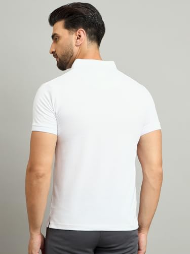 Image of Men's Half Sleeve Solid Cotton Polo T-Shirt | Premium Soft Fabric