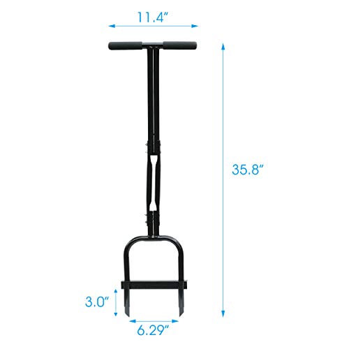 Gardzen Plug Aeration, Hand Hollow Tine Lawn Aerator, Heavy Duty Aerator for Compacted Soils and Lawns, 35