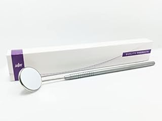 Dental Mirror Front Surface with Handle Tooth Mirror Dental Stainless Steel Dentist Tools for Teeth Cleaning Inspection Oral Hygiene Mouth Mirror for Daily Use CE