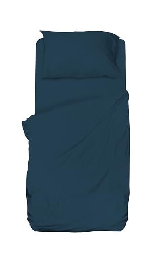 hermet Set Lenzuolo Singolo Microfibra, Avio, Completo Letto, Lenzuolo Sopra, Lenzuolo Con Angoli, Federa, Winner