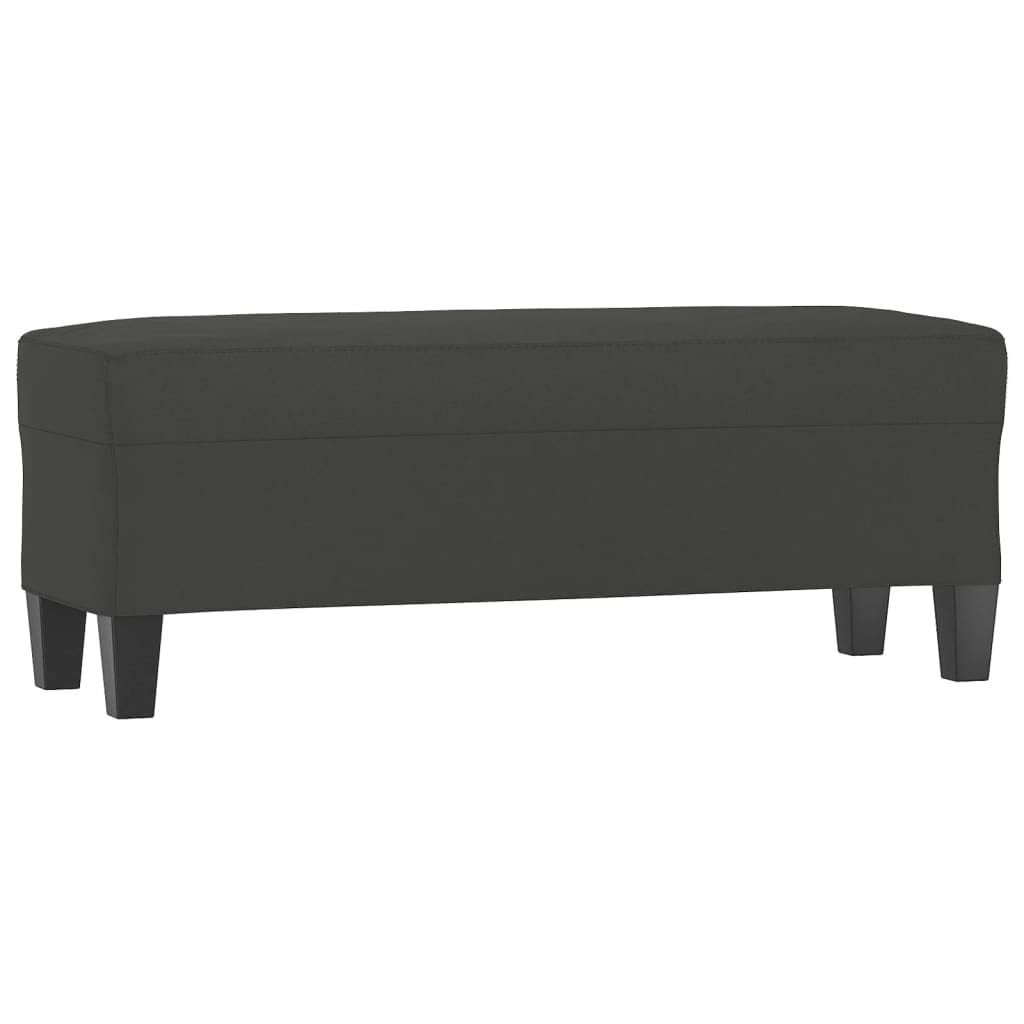 Sitzbank Dunkelgrau 100x35x41 cm - Moderne Polsterbank aus Mikrofaser, Elegante Bettbank und Flurbank für Wohnzimmer und Schlafzimmer, Bequemer Polsterhocker und Schuhbank