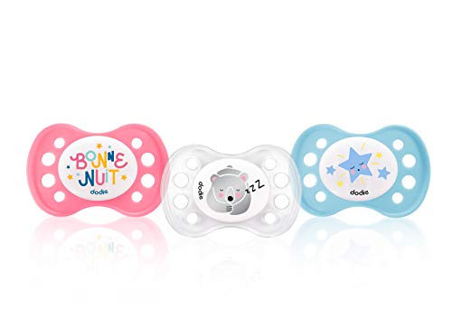 Dodie-Sucette Anatomique 0-6 mois NUIT ÉTOILES/NUAGES/LUNE A29 -modèle aléatoire