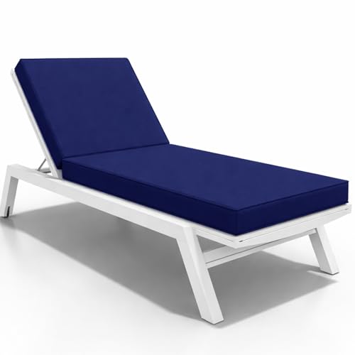 Colchón reclinable premium impermeable y grueso para tumbonas de terraza 2