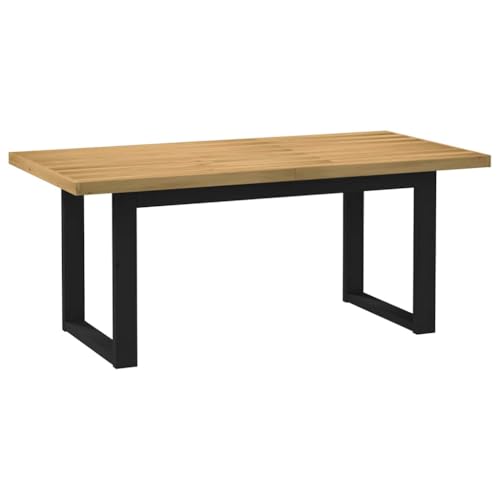 LAPOOH Mesa de Comedor NOAIN Patas U Madera Maciza Pino 180x90x75 cm, Mesa Cocina, Mesa Salon Comedor, Mueble Comedor, Mesa Auxiliares, Mesita Comedor, Mesa Multifuncional - 3328259