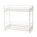 zccz 2-Tier Bathroom and Kitchen Organizer - Skincare Storage - Easy Assembly Countertop Rack - White Cream Color Multi-Purpose Holder for Bathroom or Kitchen Essentials - Compact and Durable Design