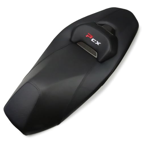 ホンダ対応 PCX125/150/160(JF81/JF84/KF30/JK05/JK06/KF47)用 レザー調座面 カーボン調リフレクターシート完成品 刺繍ロゴ TOKUTOYO(トクトヨ)