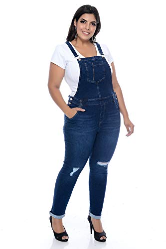 Macacão Jardineira Jeans Skinny Destroyed-50