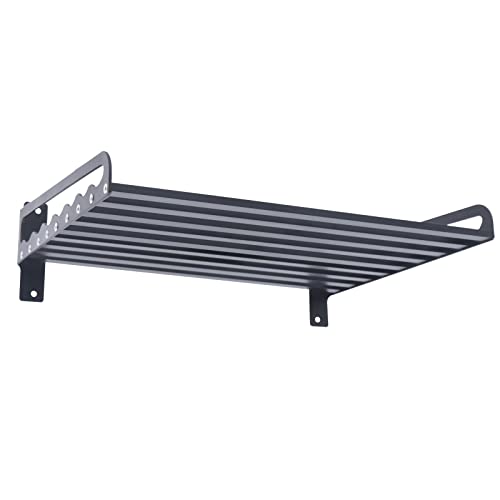 Support mural pour micro-ondes haut de gamme en aluminium noir