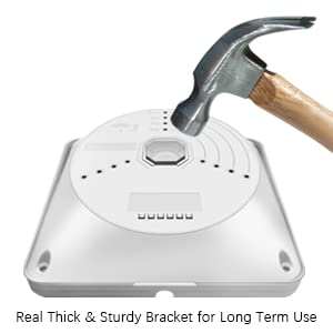 Miniatura 3 de OOSSXX Caja de conexiones eléctrica de plástico ABS para cámara de seguridad, cable oculto, soporte de montaje en techo de pared, cajas base