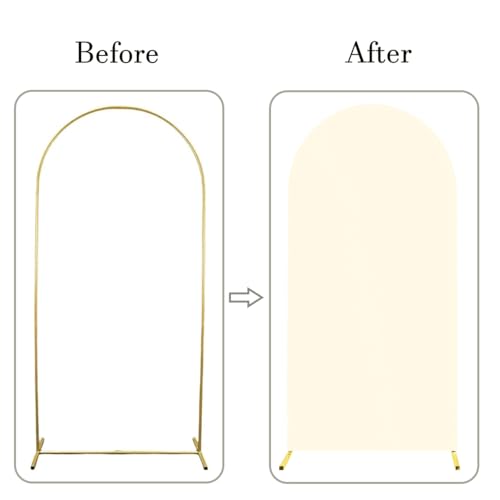 Funda de arco para fondo de boda color marfil 6 FT miniatura 6