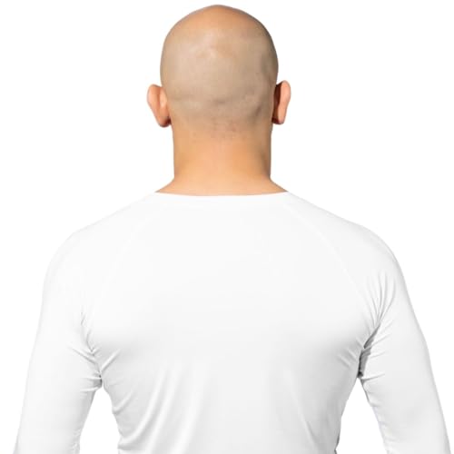 Rash Guard Jiu Jitsu Manga Longa Proteção UV Original Gorilla (GG, BRANCO)