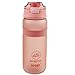 CX&LL Botella de Agua Deportiva 700ml, Adultos/Niños Bottle, Bidon de Bebidas Plástico Tritan, para Gimnasio, Ciclismo, Trekking | Sin-BPA & Impermeable & Reutilizable, Rosado