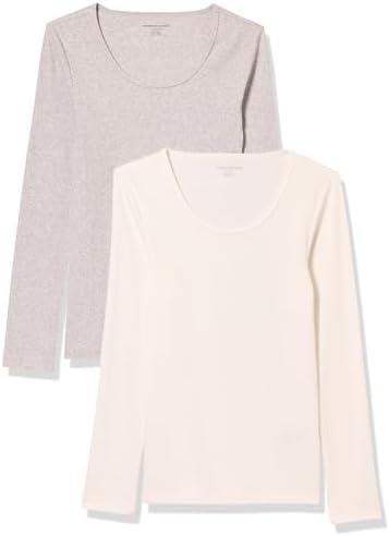 Amazon Essentials Sweater for Women, Long Sleeve Slim-Fit Rib Sco...