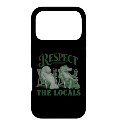 Vintage Florida Respect The Locals Nature Manatee Crocodile �X�}�z�P�[�X iPhone 17 Pro �p