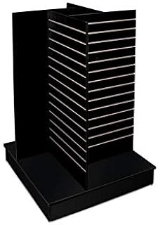 MH GLOBAL 54 High Heavy Duty 4-Way Slatwall Pinwheel Unit - Black